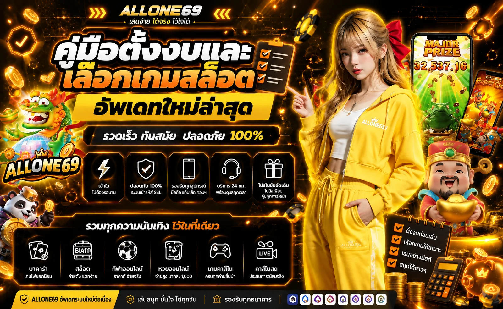 ALLONE69 คู่มือตั้งงบและเลือกเกมสล็อต